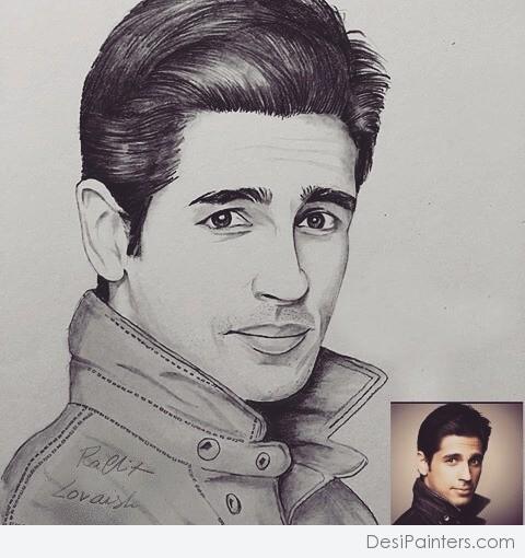 Wonderful Pencil Sketch Of Siddharth Malhotra