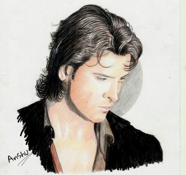 Superb Pencil Sketch Of Hrithik Roshan