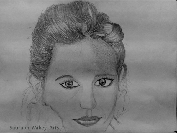 Pencil Sketch Of Beautiful Eva Green - DesiPainters.com