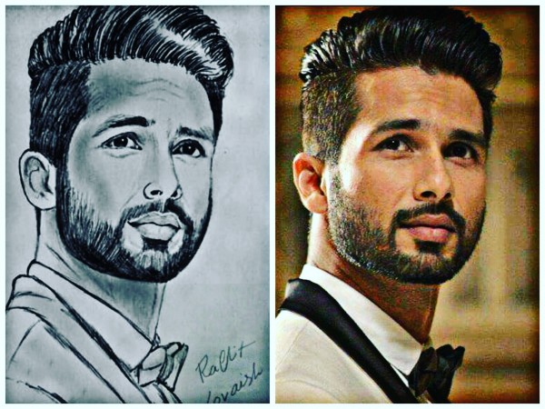 Oil Painting Of Shahid Kapoor - DesiPainters.com