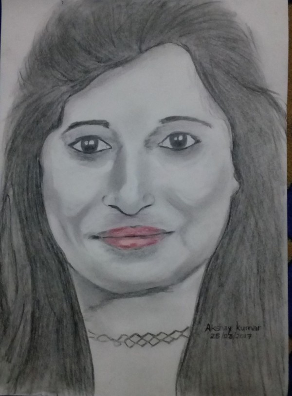 Pencil Sketch Of Indian Girl - DesiPainters.com