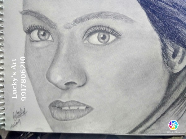 Beautiful Pencil Sketch Of Kajol