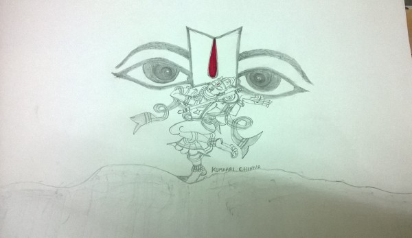 Pencil Sketch Of Lord Sri VenkateswaraTirumala - DesiPainters.com