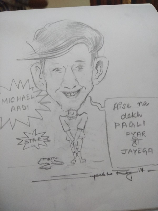 Amazing Caricature Of Michael Aadi - DesiPainters.com