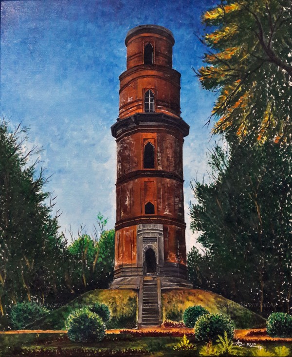 Acryl Painting Of Firoz Minar - DesiPainters.com