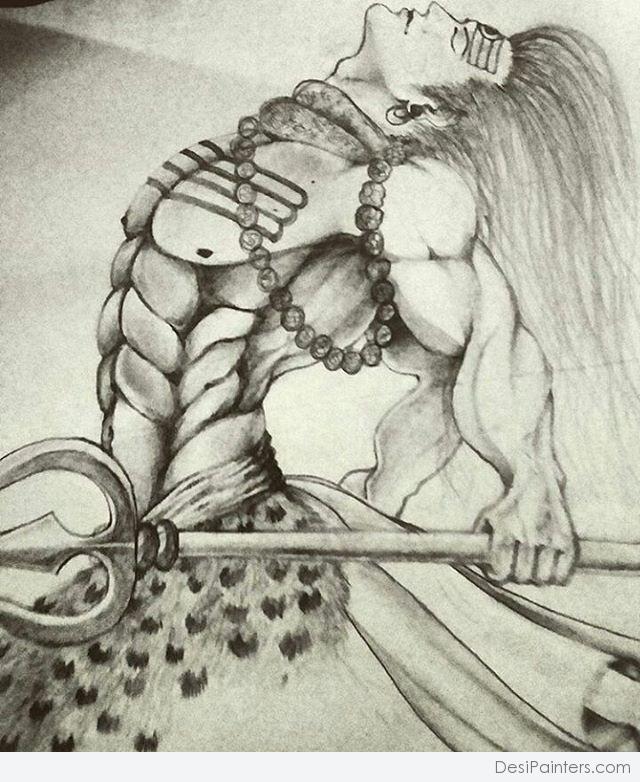 Buy Portrait Sketch of Adiyogi Shiva Using Pencils. Online in India - Etsy