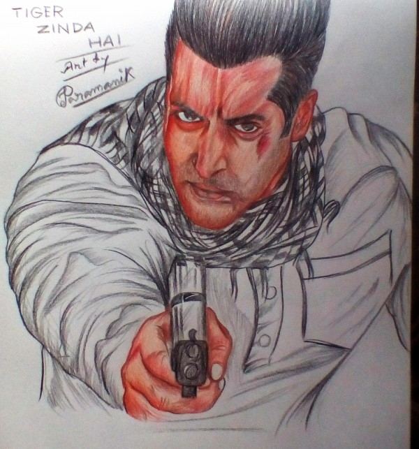 Brilliant Pencil Color Of Salman Khan - DesiPainters.com