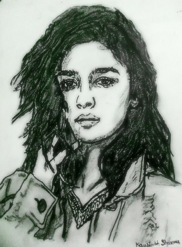 Pencil Sketch Of Alia Bhatt - DesiPainters.com