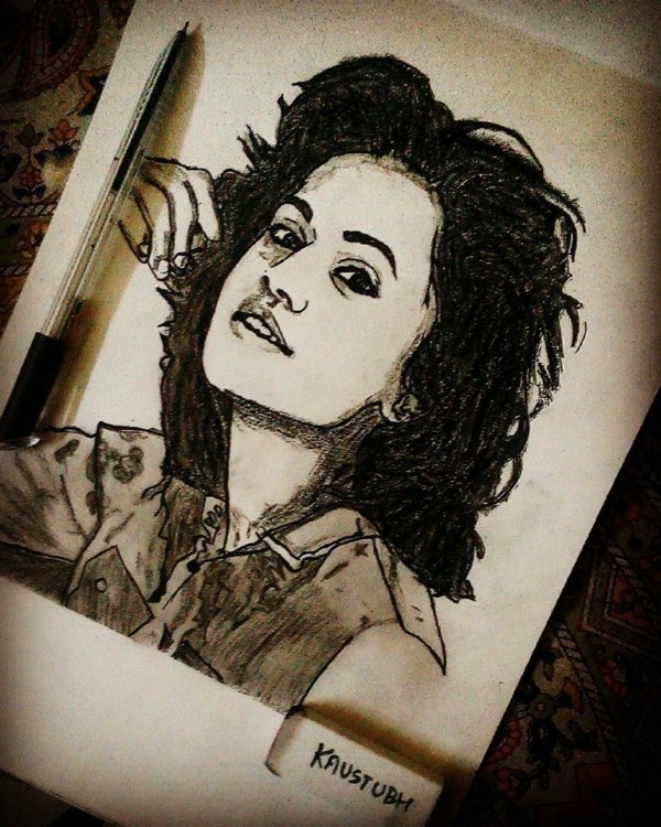 Great Pencil Sketch Of Taapsee Pannu - DesiPainters.com