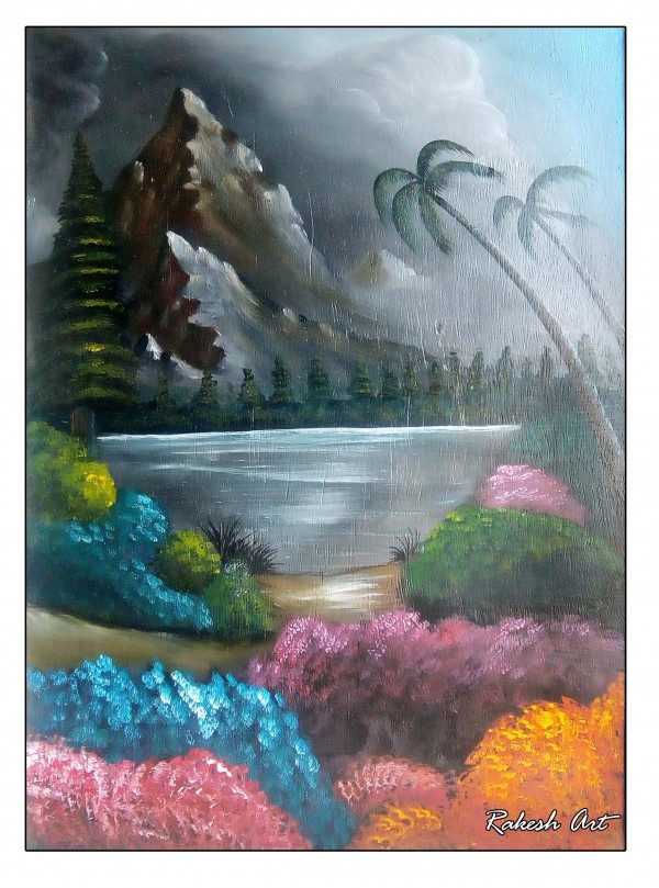 Oil Painting Of Wonderful Scenery - DesiPainters.com