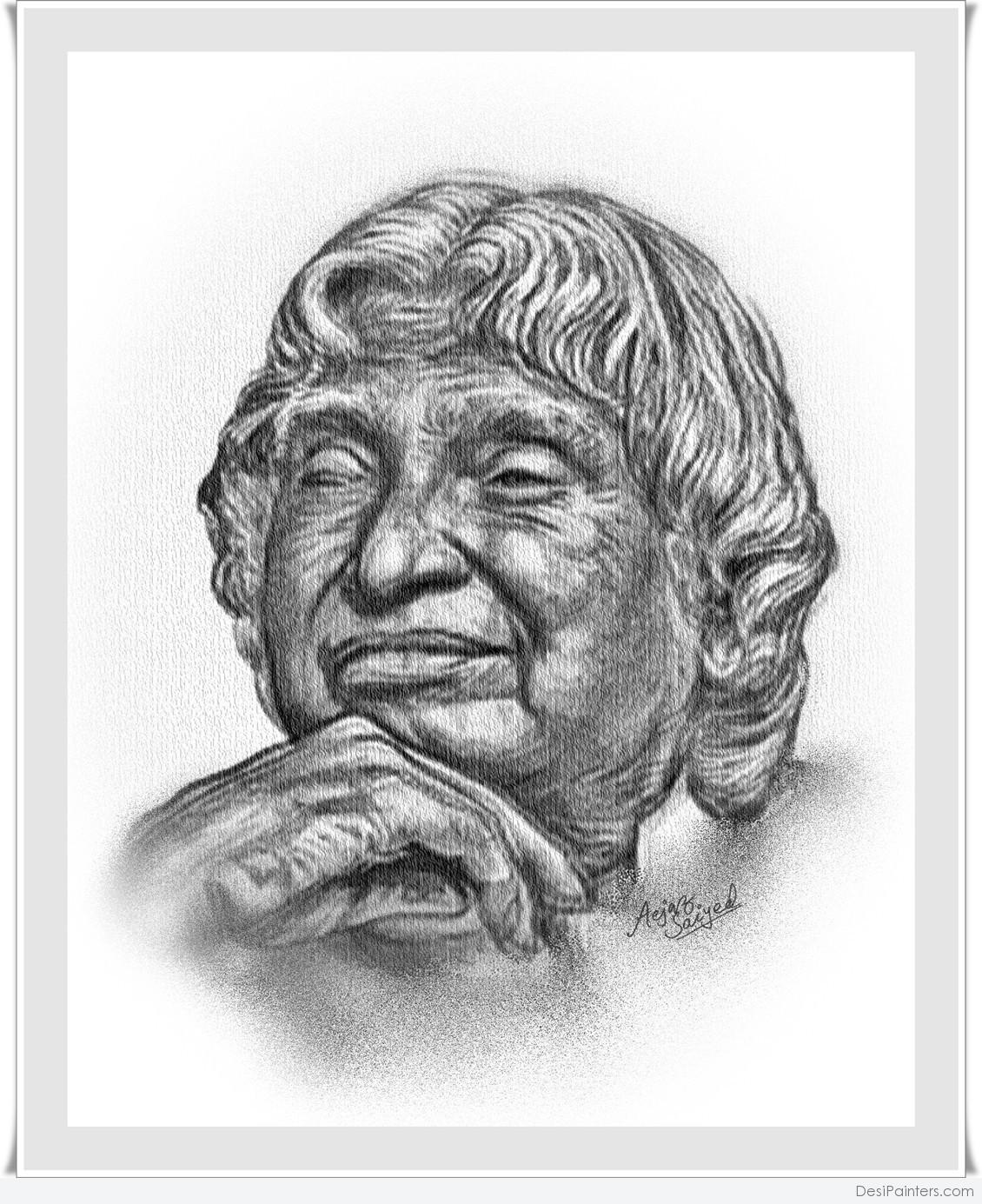 Abdul Kalam portrait!! - Classy Keetz!! - Drawings & Illustration, People &  Figures, Political & Military Figures - ArtPal