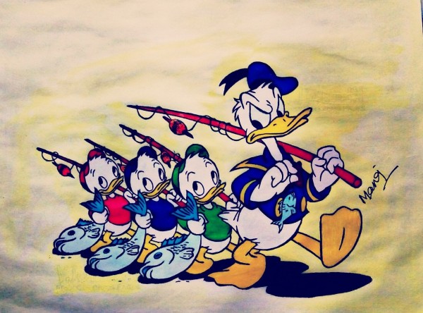 Awesome Pencil Color Of Donald Duck
