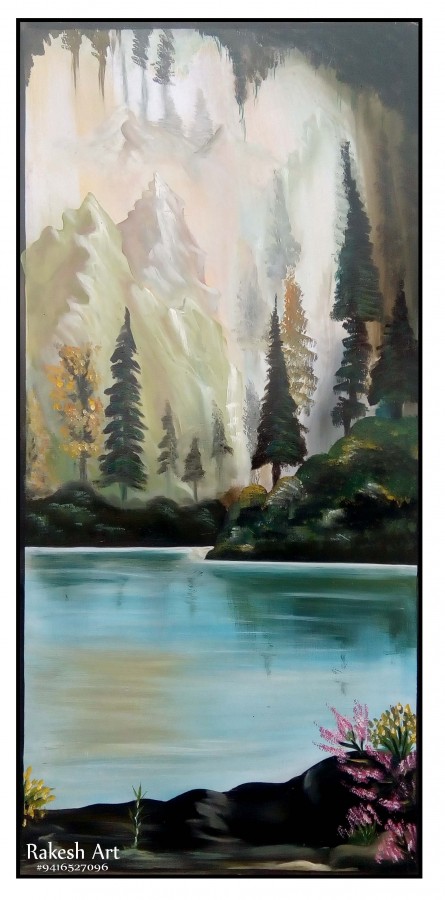 Oil Painting Of Nature Scenery - DesiPainters.com
