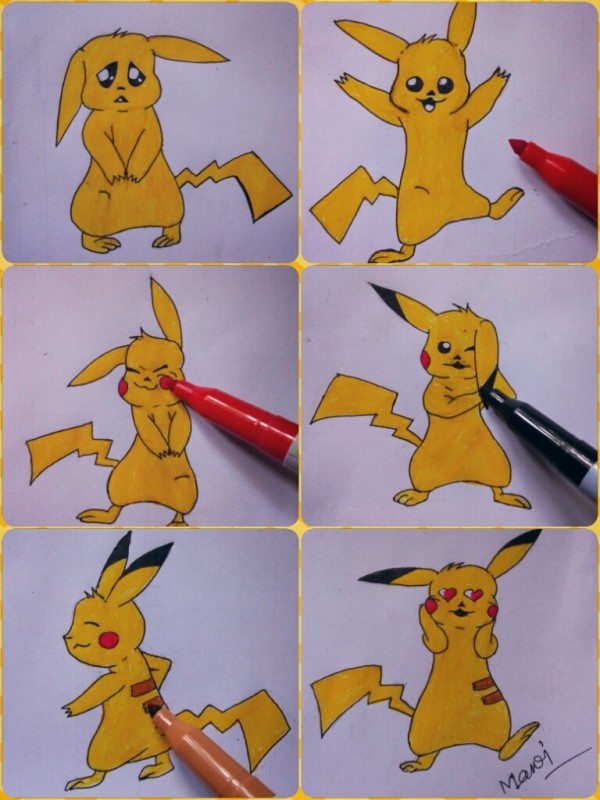 Best Pencil Color Art Of Pikachu - DesiPainters.com