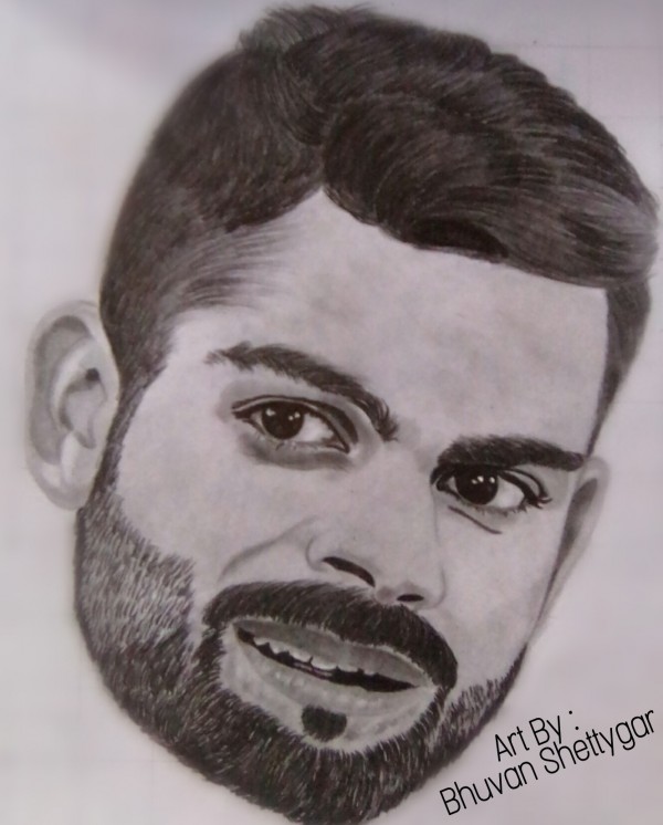 Stunning Pencil Sketch Of Virat Kohli