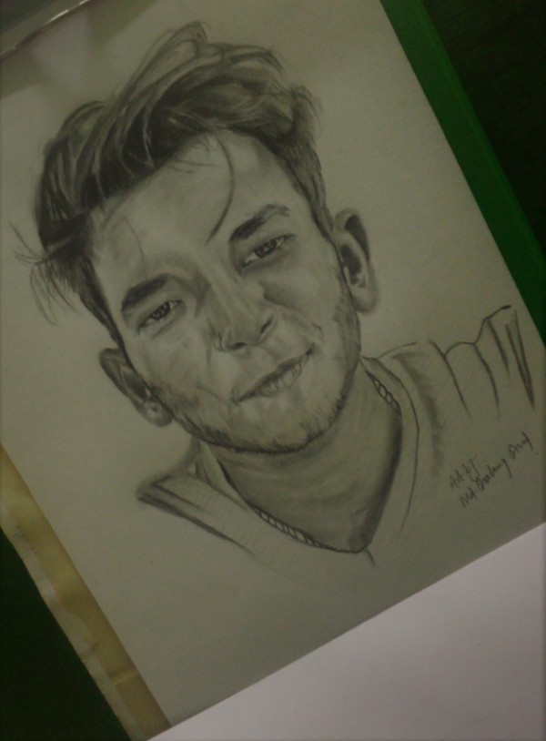 Pencil Sketch Of Younger Brother - DesiPainters.com