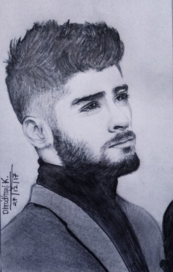 Wonderful Pencil Sketch Of Zayn Malik