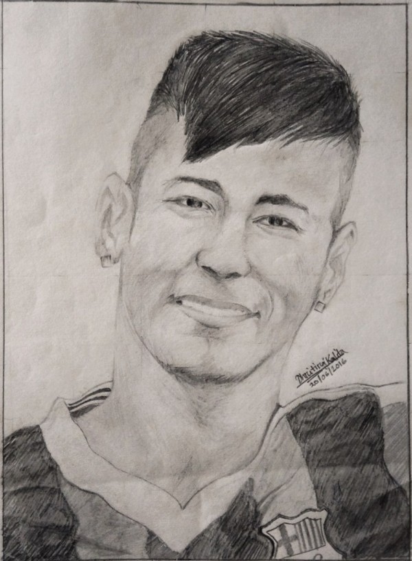 Amazing Pencil Sketch Of Neymar