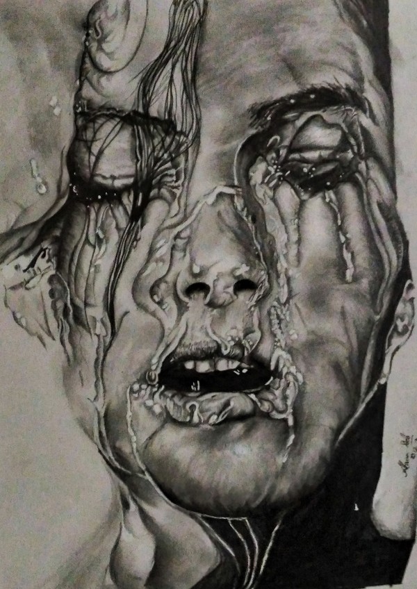 Wonderful Pencil Sketch Of Girl - DesiPainters.com