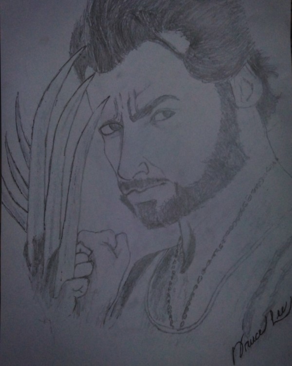 Pencil Sketch Of Hugh Jackman As Wolverine - DesiPainters.com