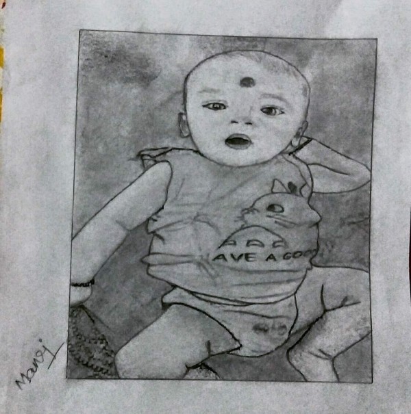 Pencil Sketch Of Baby