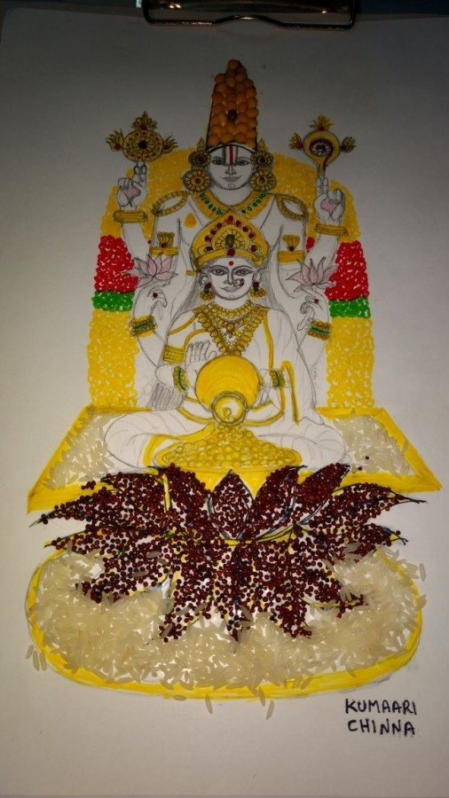 Pencil Color Of Lord Sri Venkateswara Swami Varu - DesiPainters.com