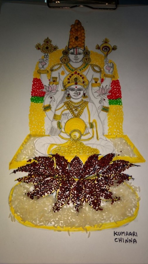 Pencil Color Of Lord Sri Venkateswara Swami Varu