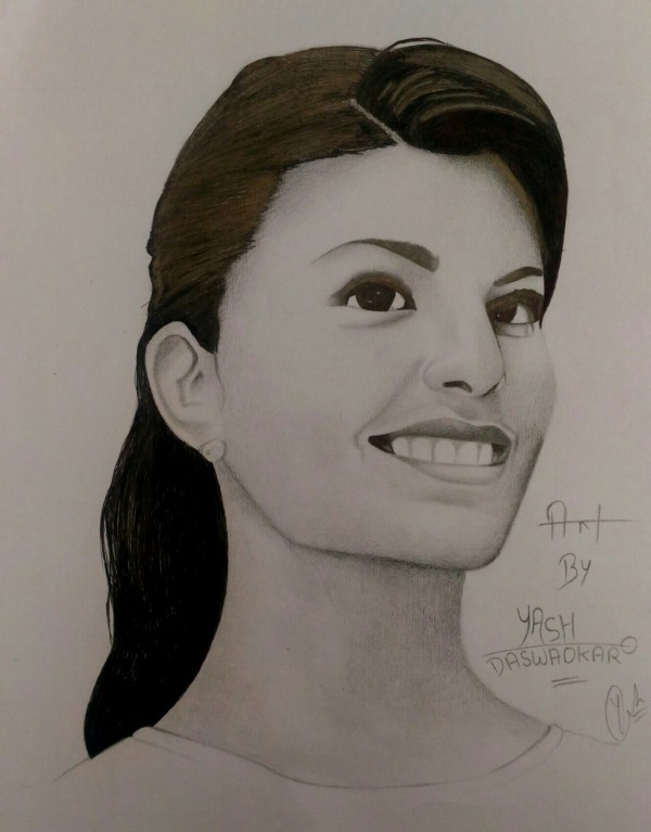 Classic Pencil Sketch Of Jacqueline Fernandez