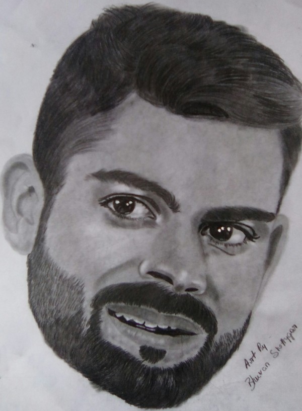 Wonderful Pencil Sketch Of Virat Kohli - DesiPainters.com