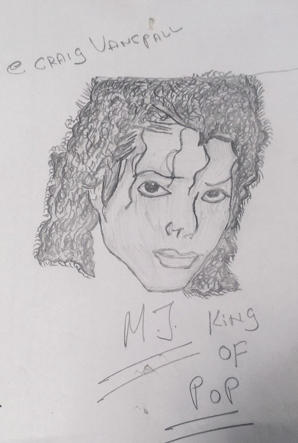 Pencil Sketch Of Michael Jackson The King Of Pop