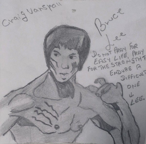 Pencil Sketch Of Bruce Lee - DesiPainters.com