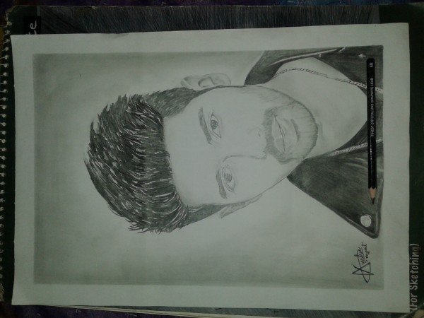 Amazing Pencil Sketch Of Armaan Malik - DesiPainters.com