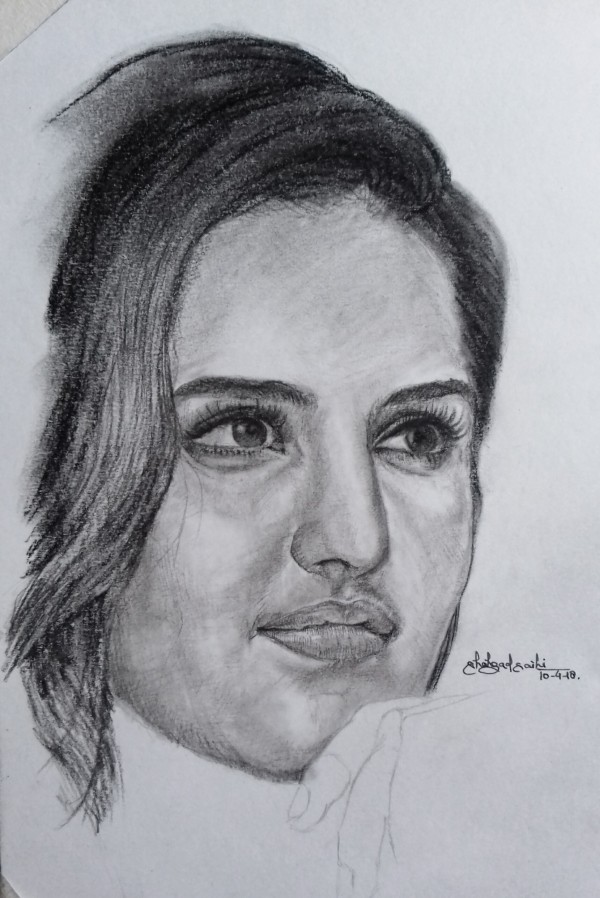 Awesome Pencil Sketch Of Katrina Kaif