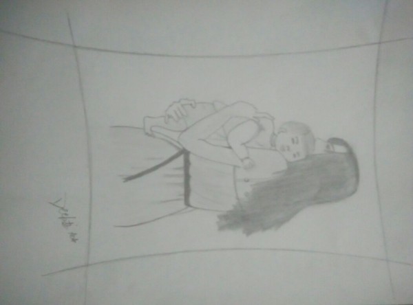 Pencil Sketch Of Mother Love