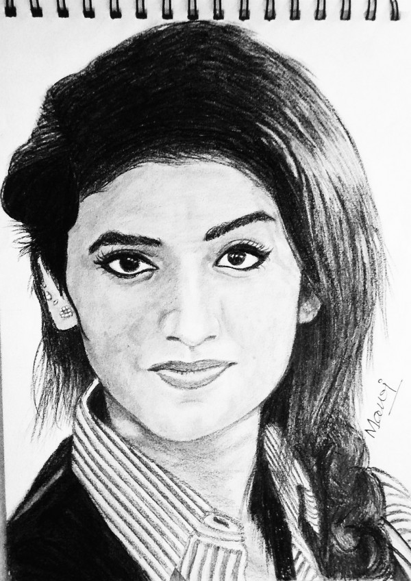 Perfect Oil Painting Of Priya Varrier