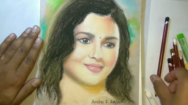 Tempera Painting Of My Love By Anshu R Rajput