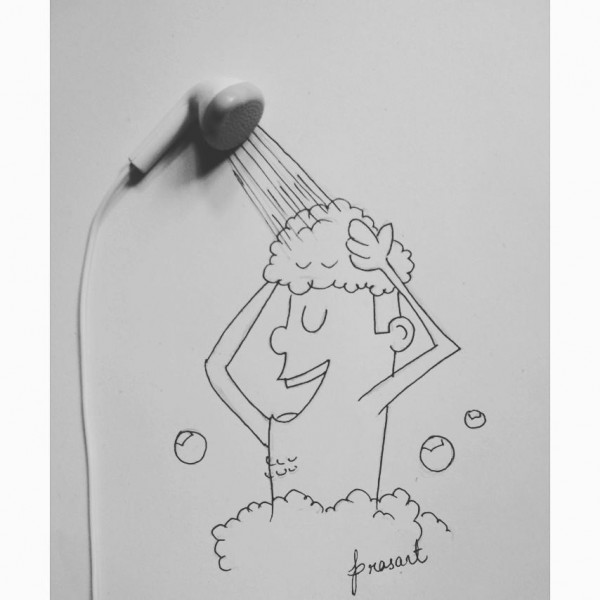 Fantastic Creative Pencil Sketch With Earphone - DesiPainters.com