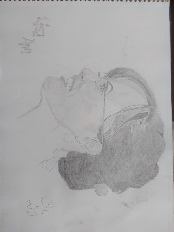 Pencil Sketch Of Lisa Ann