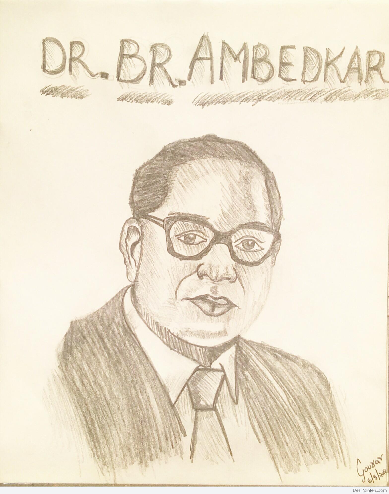 Dr. B.R. Ambedkar | realistic sketch pencil drawing of Dr. B.R. Ambedkar -  YouTube