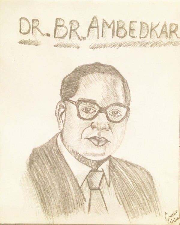 Awesome Pencil Sketch Of Dr.Br.Ambedkar - DesiPainters.com