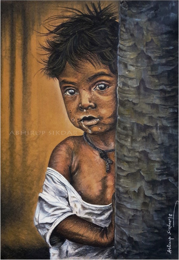 Great Pencil Color Of Innocent Childhood - DesiPainters.com