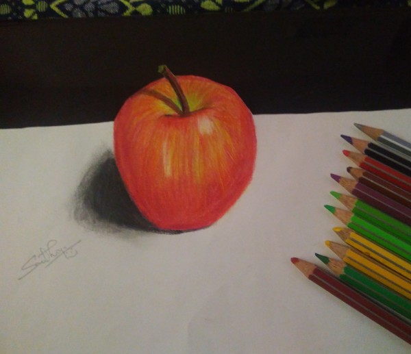 Pencil Color Of Apple - DesiPainters.com