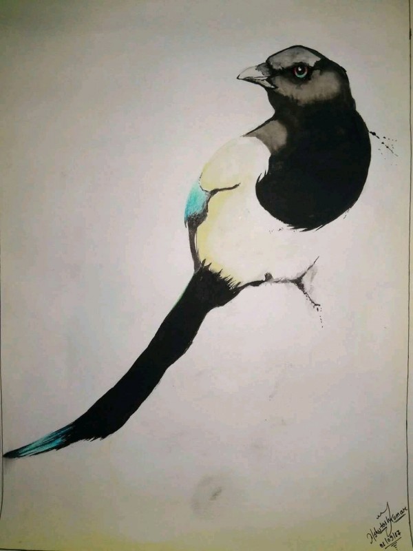 Perfect Watercolor Painting Of Bird - DesiPainters.com
