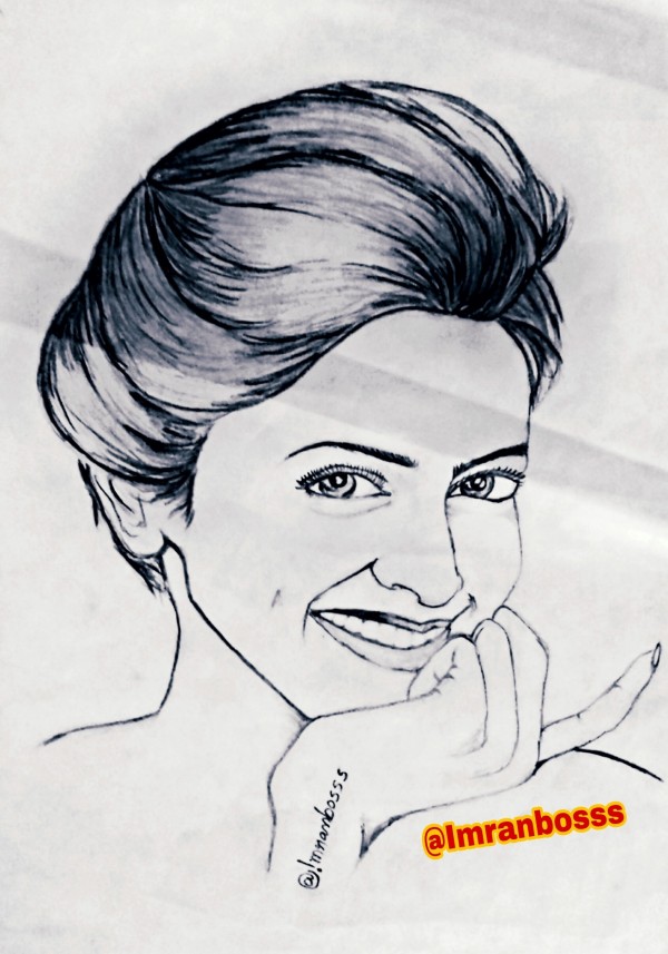 Beautiful Pencil Sketch Of Deepika Padukone