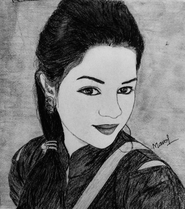 Pencil Sketch Of Suchismita Barik - DesiPainters.com