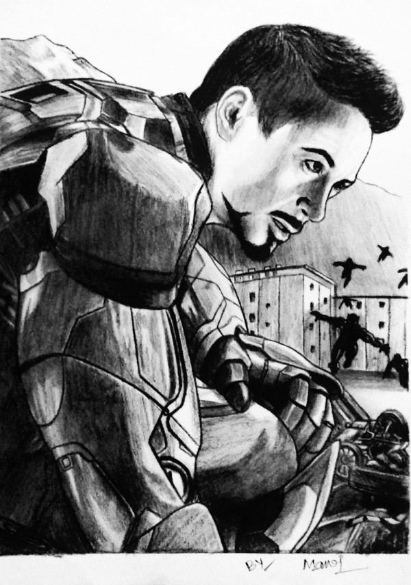 Brilliant Pencil Sketch Of Robert Downey Jr - DesiPainters.com