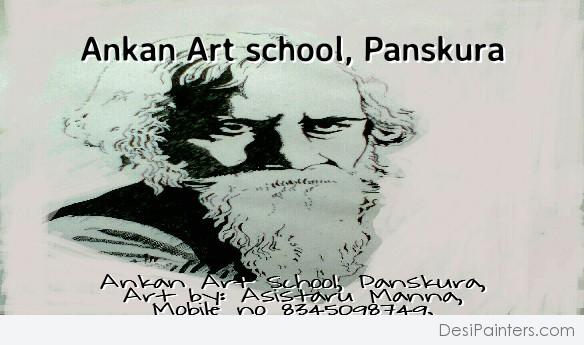 Wonderful Pencil Sketch Of Rabindranath Tagore - DesiPainters.com