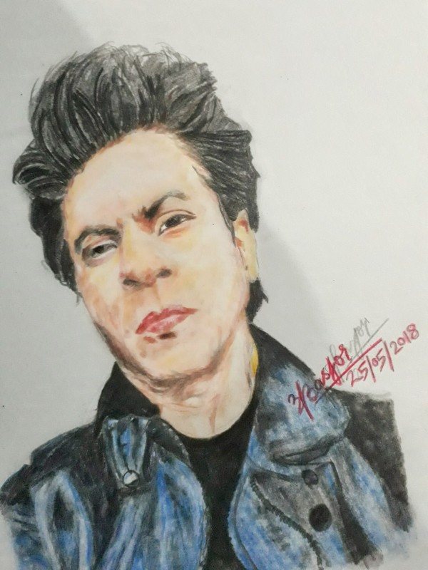Pencil Color Of Shah Rukh Khan - DesiPainters.com