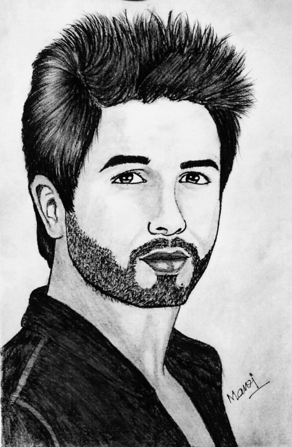 Wonderful Pencil Sketch Of Shahid Kapoor - DesiPainters.com