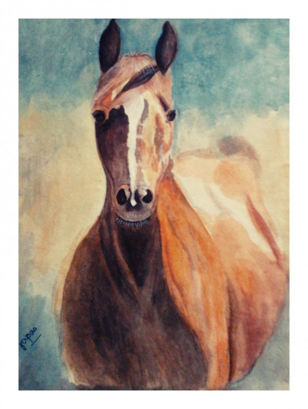 Watercolor Painting Of Horse - DesiPainters.com